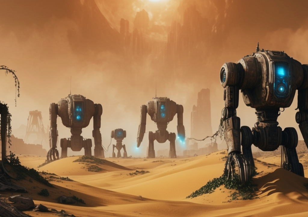 Exploring the Ruins of a Ravaged Planet: The Intriguing World of Sand and Its Massive Robots